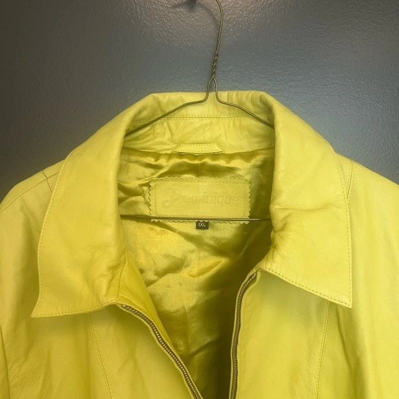 Dominique women’s vintage leather  coat size 1X excellent condition - Picture 2 of 4